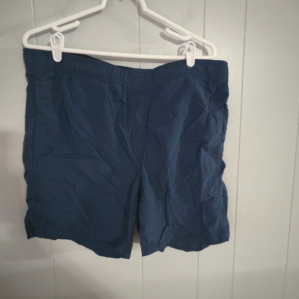 Merona Swim Trunks Mens M Blue Elastic Waist Nylon Board‎ Shorts